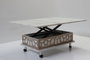 Hanah Home Mesa de Café Blanco Antiguo con Dimensiones Ajustables